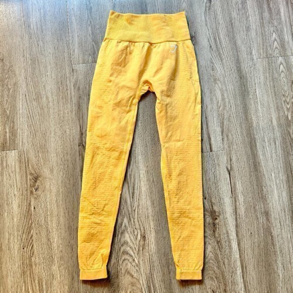 Gymshark Women's Vital Seamless 2.0 Leggings Yellow Size XS